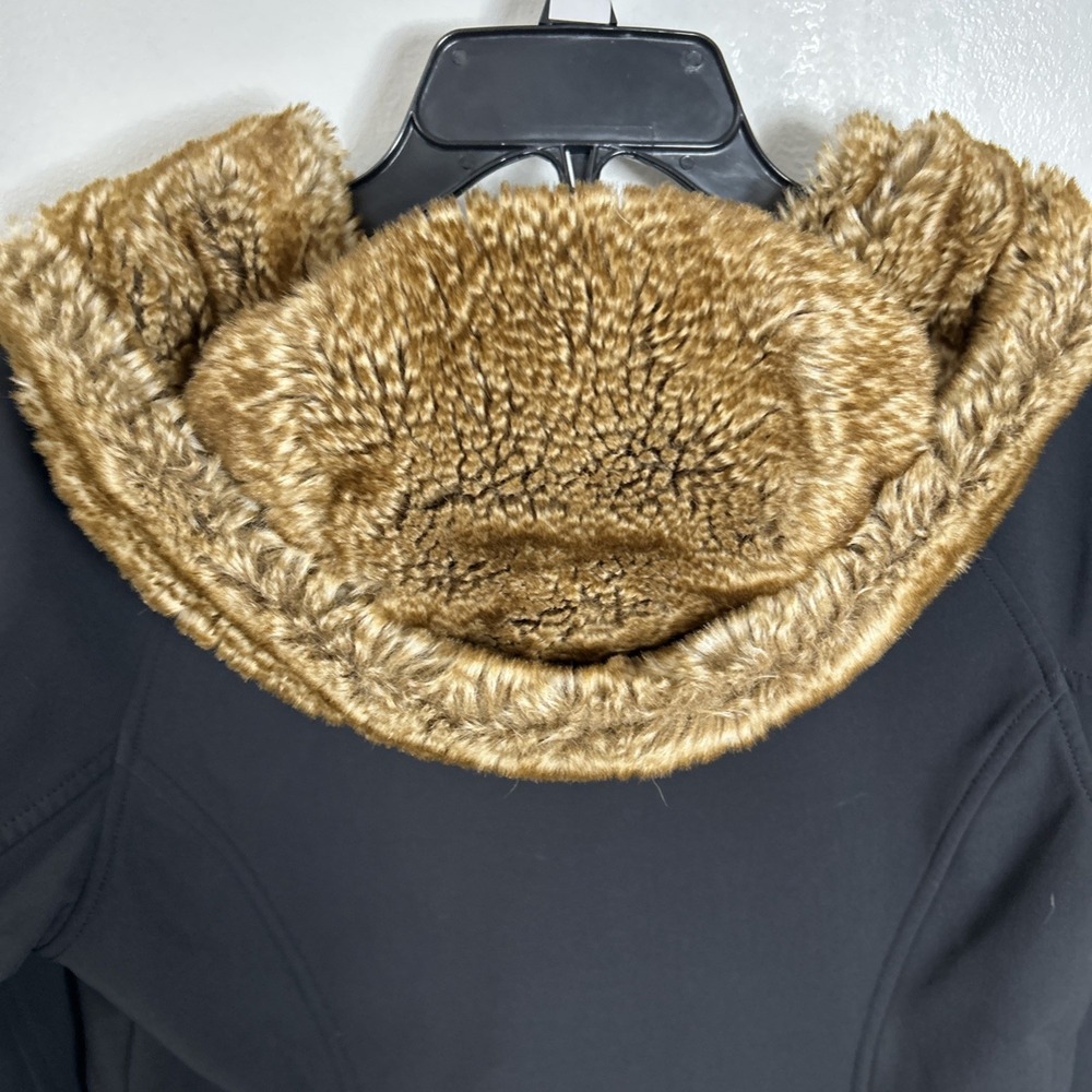 Marmot Women L Jacket Black Faux Fur Lined Hooded 3896 - Picture 10 of 10